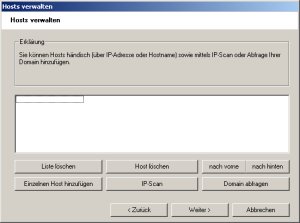 Hosts verwalten